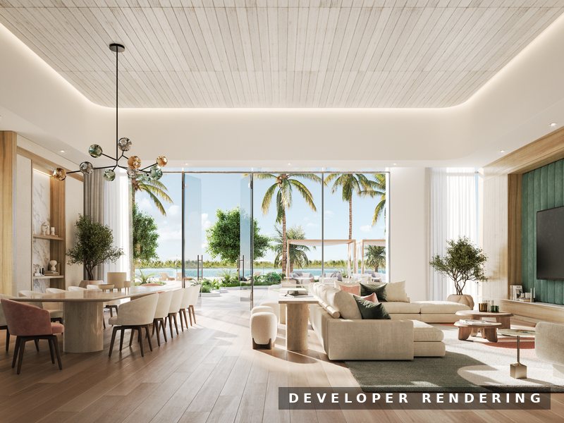 Residents' lounge at ONE Park Tower, SoLé Mia, North Miami