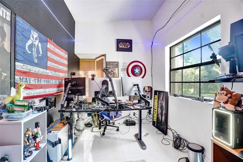 Room set up as a home office
