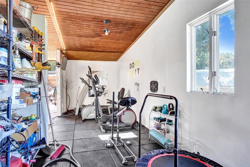 Room set up as a home gym