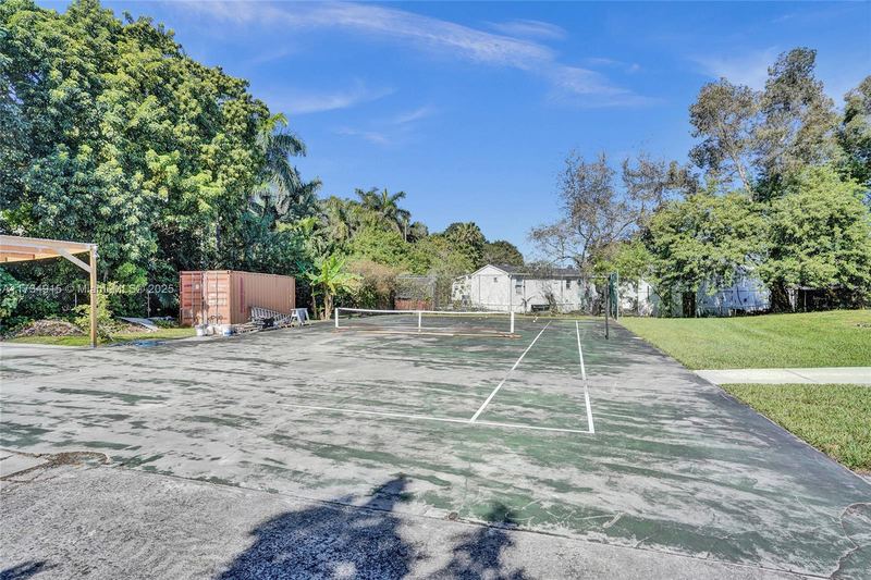 Tennis court in its current condition