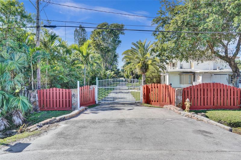 Gated entrance from the street