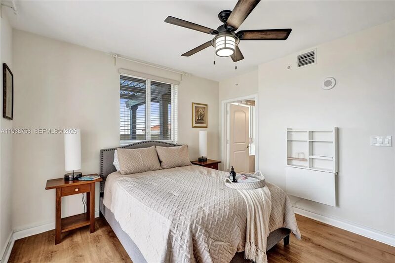 Primary bedroom at 7350 SW 89th St, Unit 911S, Toscano Condo, Miami