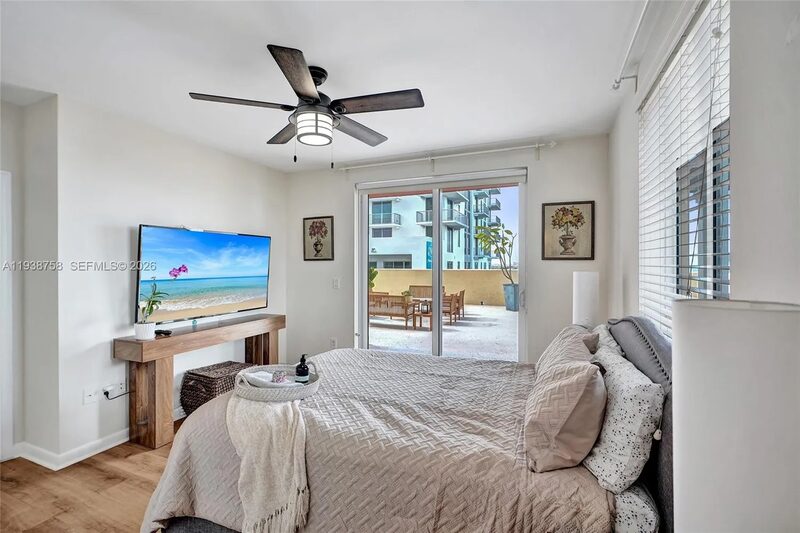 Primary bedroom view at 7350 SW 89th St, Unit 911S, Toscano Condo, Miami