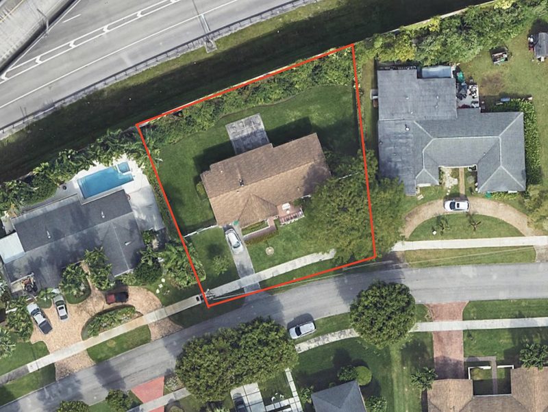 Aerial photo of 9281 SW 80th Terrace, sold off-market $850K