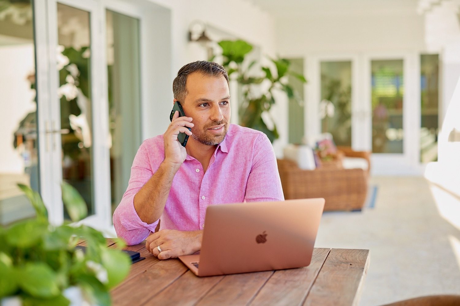 Jorge Guanche reviewing Miami real estate market data